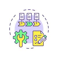 Development of iep multi color concept icon. Collaboration for better learning. Special education integration. Round shape line illustration. Abstract idea. Graphic design. Easy to use in blog post vector