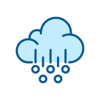 Hail RGB color icon. Hailstorms and extreme weather condition. Icy precipitation. Weather forecast. Meteorology. Isolated illustration. Simple filled line drawing. Editable stroke vector