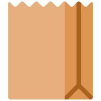 paper bag icon in flat style vector
