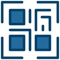 qr code icon in flat style vector