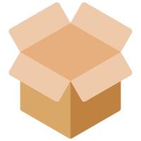open box icon in flat style vector