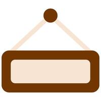 open sign board icon in flat style vector