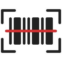 barcode scan icon in flat style vector