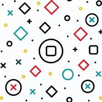 a colorful pattern with squares and circles vector