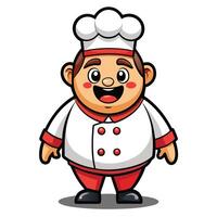 cartoon chef character with a smile vector