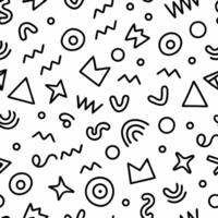 seamless pattern with black and white geometric shapes vector