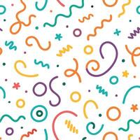 seamless pattern with colorful shapes and lines vector