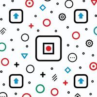 a seamless pattern with icons and arrows vector