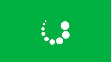 loading process animation symbol, isolated on green background. video