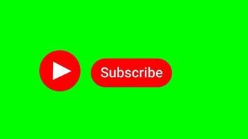 subscribe and like button animation on green screen. Suitable for youtube channel. video