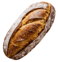 A bread isolated on transparent background top view png