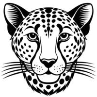 a leopard head with spots on it vector