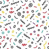 seamless pattern with colorful shapes and lines vector