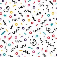seamless pattern with colorful shapes and lines vector