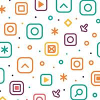 a colorful pattern with icons and arrows vector