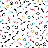 seamless pattern with colorful shapes and lines vector