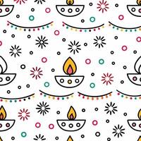 a seamless pattern with candles and decorations vector