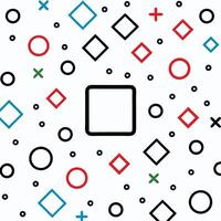 a square with many different colored circles and squares vector