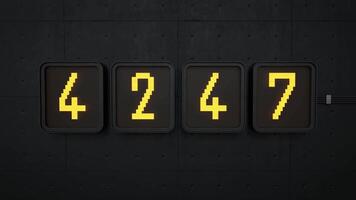 Technological Countdown Numbers in a Sci-Fi Digital Interface video