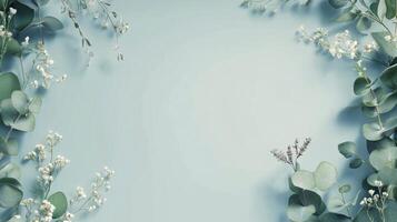 Soft green and white floral arrangement with textured background for creative design photo