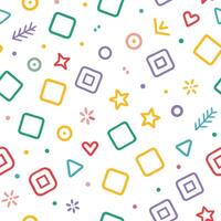 a colorful pattern with squares and stars vector