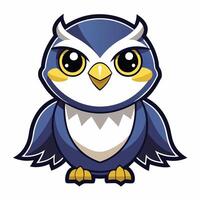 an owl with big eyes and a big nose vector
