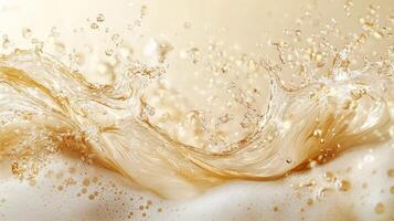 A close up of a liquid being splashed into the air photo