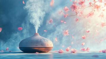 The aroma of essential oils is a great way to relax photo