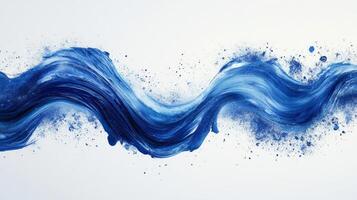 Blue wave abstract background with splashes of water photo