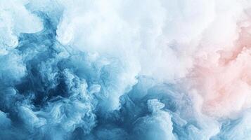 Blue and pink clouds in the air photo