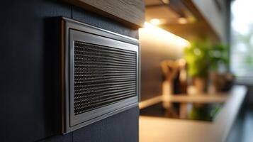 A modern kitchen with a ventilation system photo