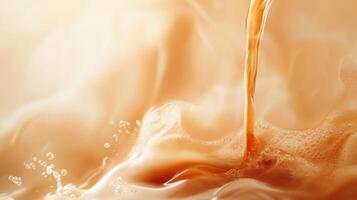 A close up of a liquid being poured into a cup photo
