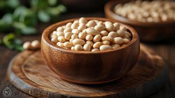 Soybeans are a good source of protein and fiber photo