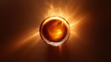 A fire ball with a circle in the center photo
