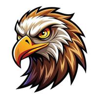 an eagle head with a big beak vector