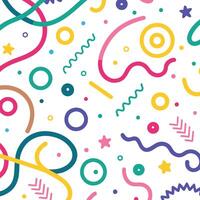 a colorful background with various shapes and lines vector