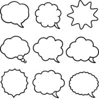 speech bubbles set of different shapes and sizes vector