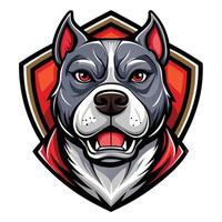 a dog mascot with a red and white collar vector