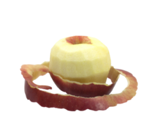 A peeled apple with a bite taken out of it png