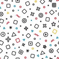 a colorful pattern with various shapes and symbols vector