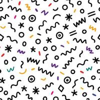 seamless pattern with colorful shapes and lines vector