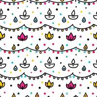 a pattern with colorful lights and candles vector