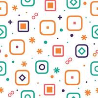 a colorful pattern with squares and circles vector