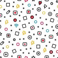 a seamless pattern with various icons and symbols vector