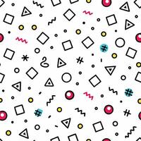 seamless pattern with geometric shapes and colors vector