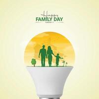 Happy family day Creative Design, family day Ads Social media post vector