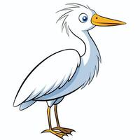 An illustration of a white bird with blue eyes vector