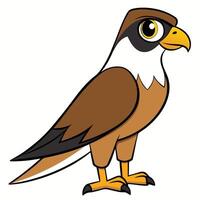 A cartoon bird with a big beak and a white beak vector