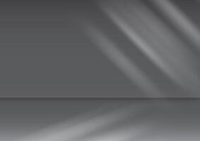 White and gray empty room studio wall with step floor abstract background. The minimal scene for mockup product display presentation and showcase. vector