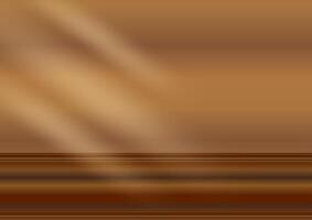Wooden brown empty room studio wall with step floor abstract background. The minimal scene for mockup product display presentation and showcase. vector